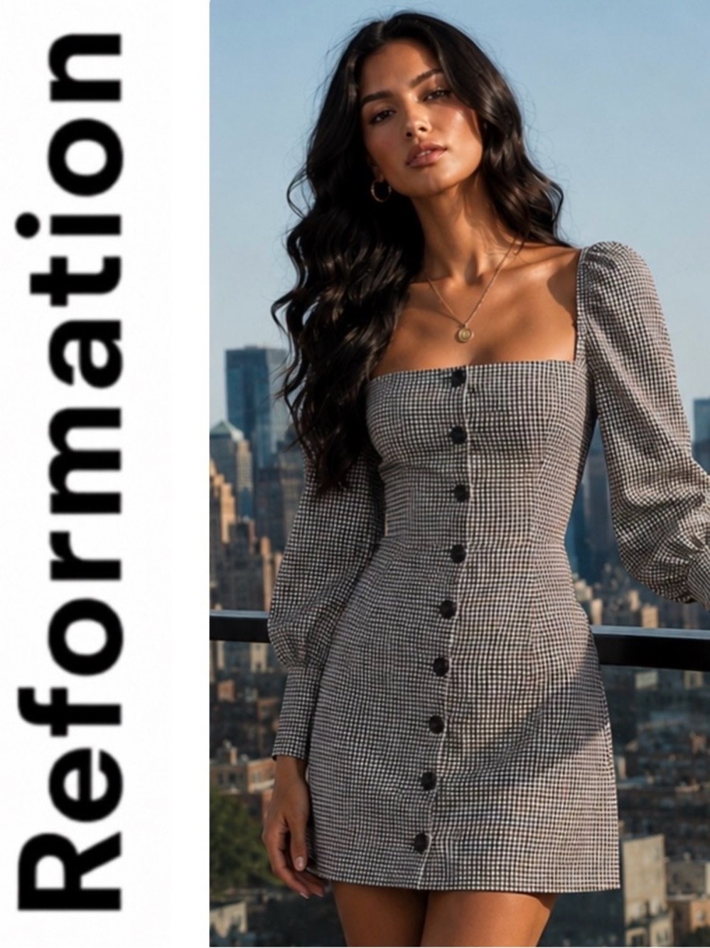 Reformation Gambino Mini Dress - size 0